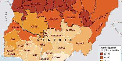Карта Нігерыі рэлігіі