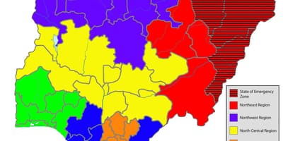 Нігерыйская карта, якая паказвае Штаты