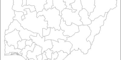 Пустая карта Нігерыі