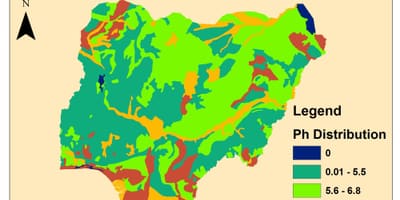 Карта глебаў Нігерыі