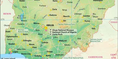 Карта карціны з Нігерыі