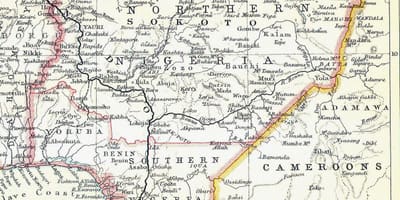 Карта старога Нігерыі